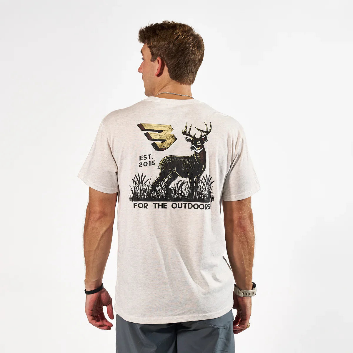 FOR THE OUTDOORS SS TEE - HEATHER OATMEAL
