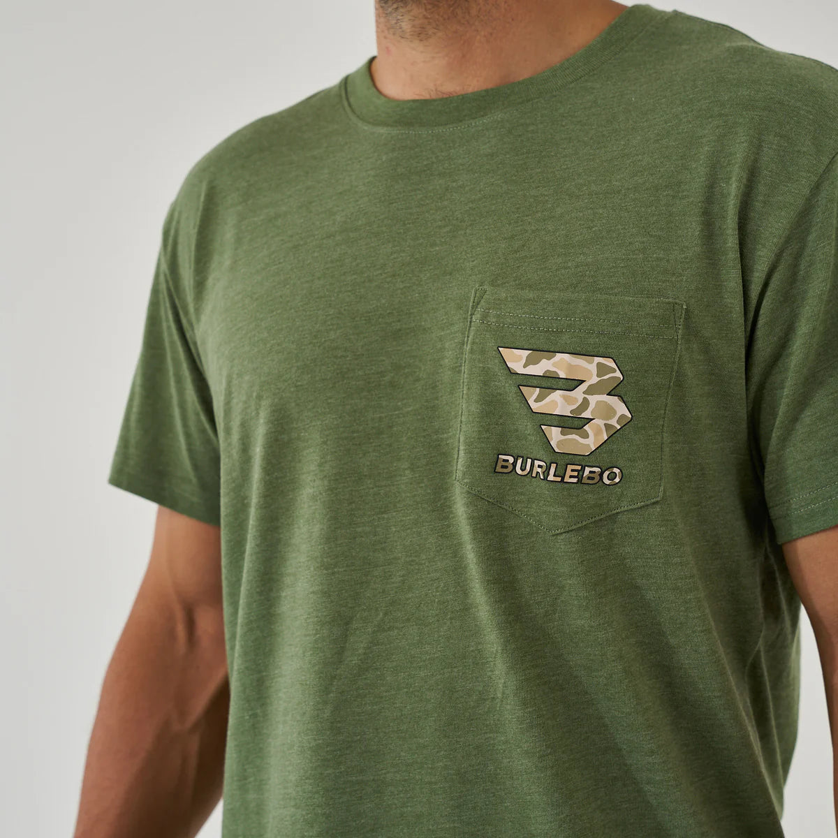 MALLARD CAMO DOG SS TEE - HEATHER OLIVE