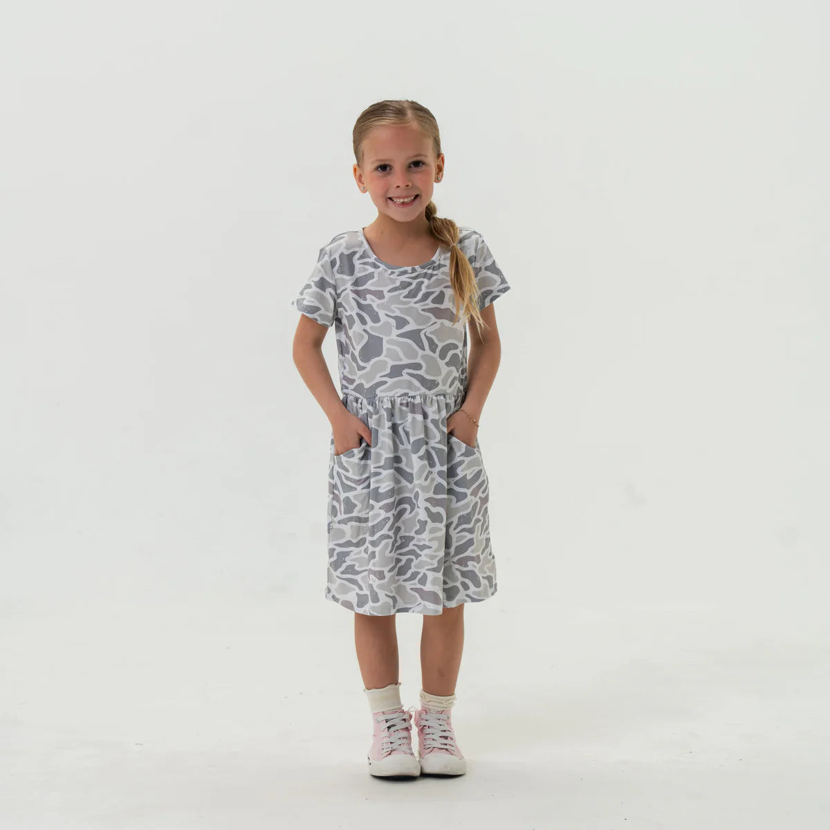 YOUTH MOXIE DRESS - WHITE CAMO