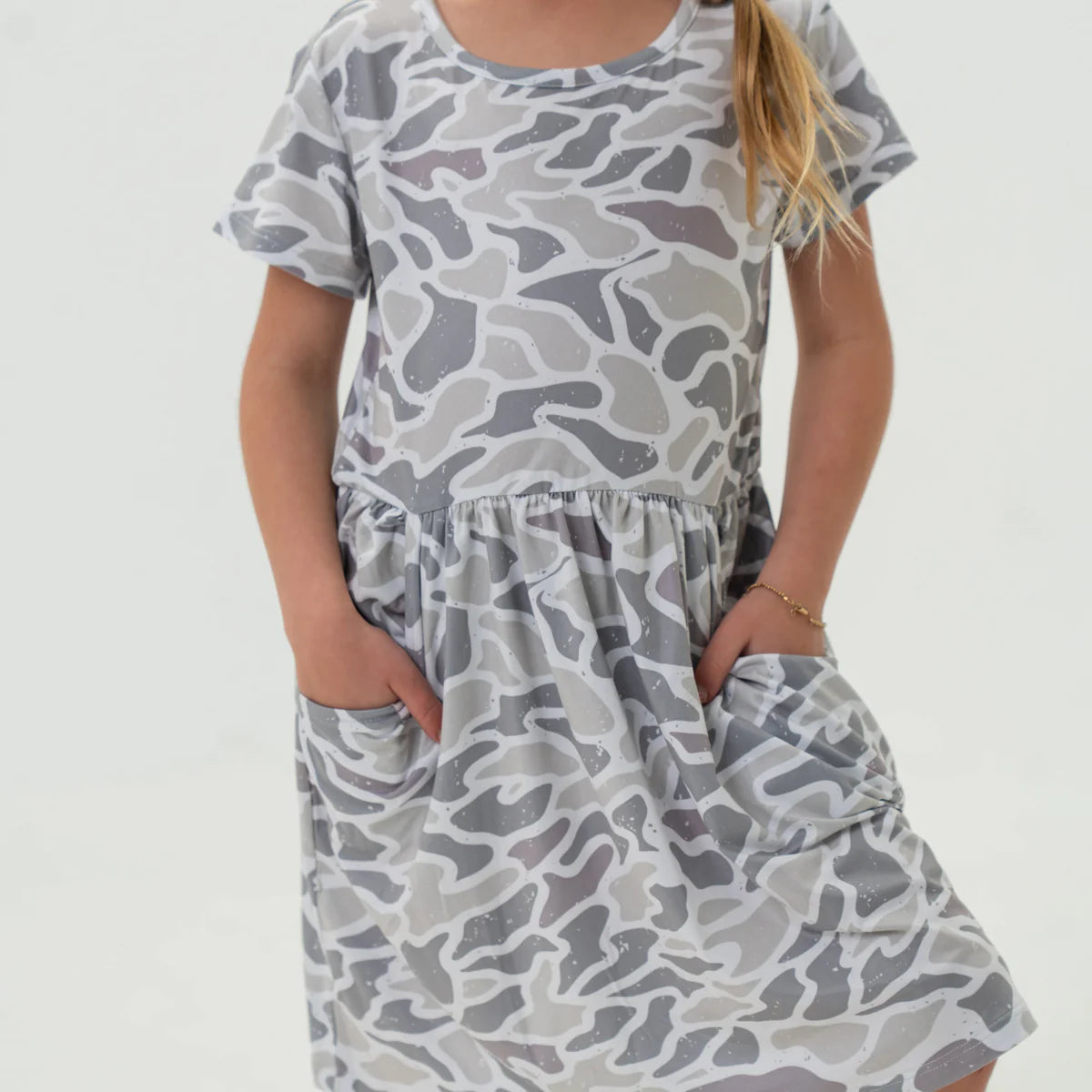 YOUTH MOXIE DRESS - WHITE CAMO