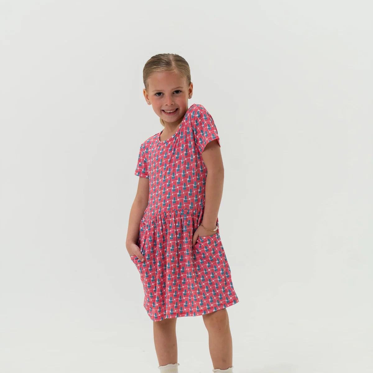 YOUTH MOXIE DRESS - AMERICAN FLAGS