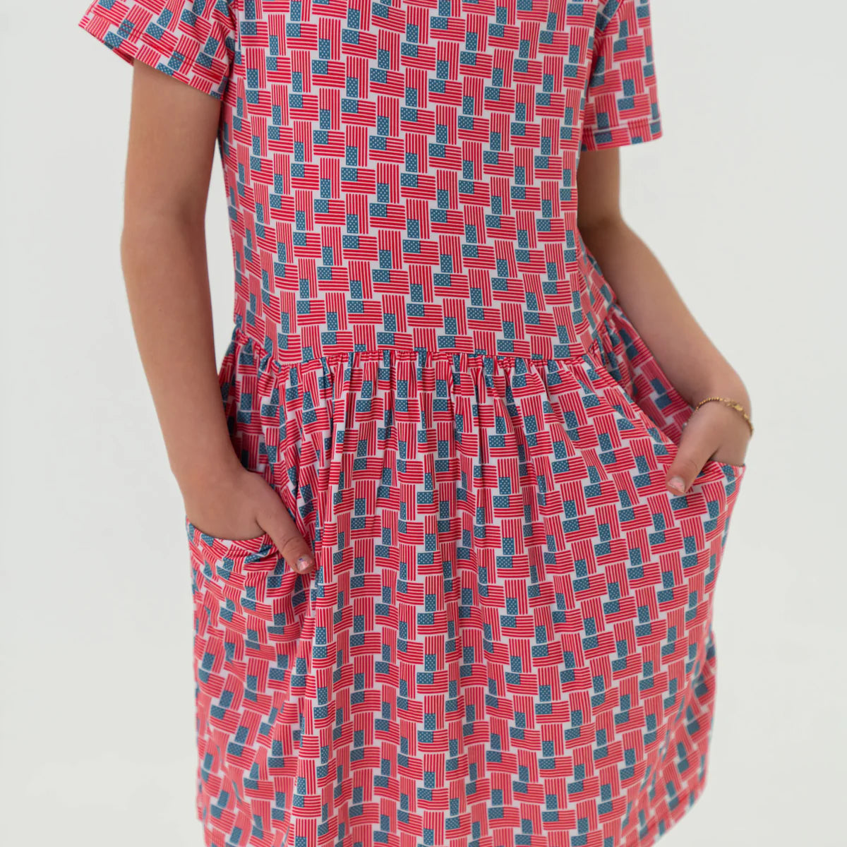 YOUTH MOXIE DRESS - AMERICAN FLAGS
