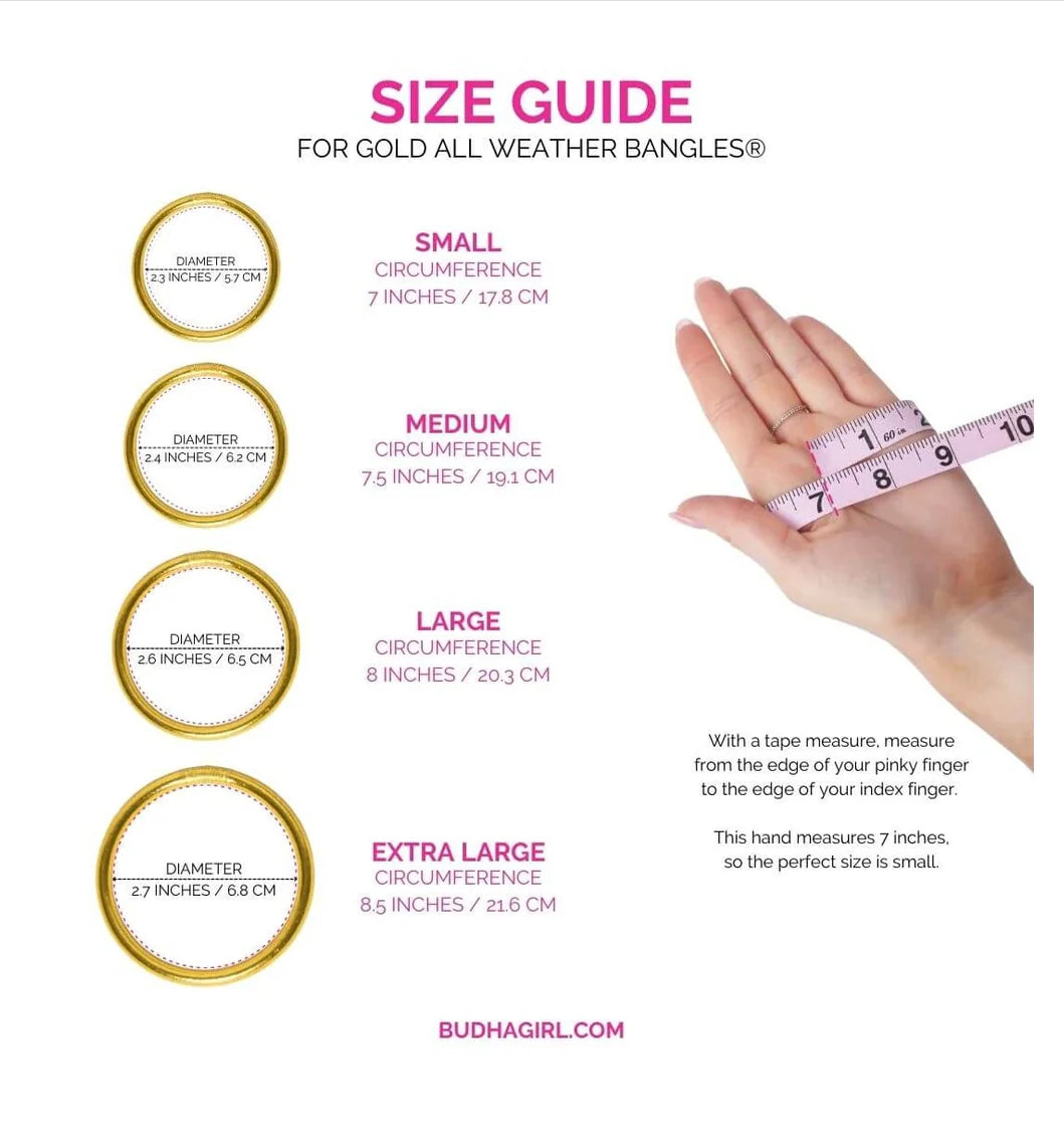 ALL WEATHER BANGLES SET/6 CHAMPAGNE
