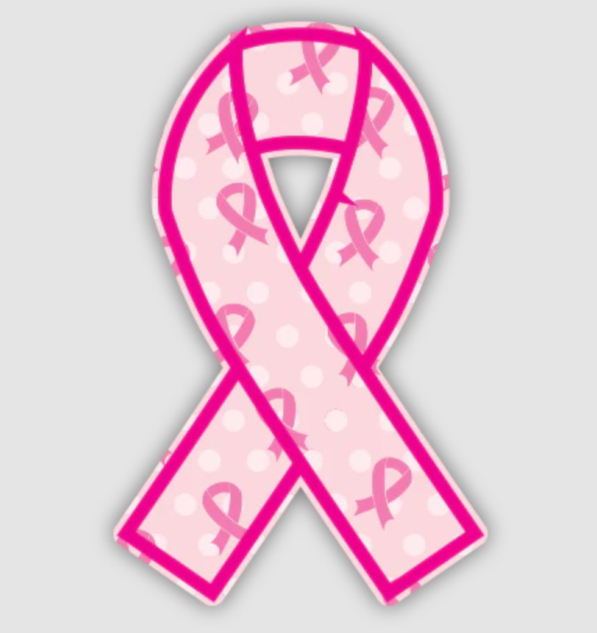 INTERCHANGEABLE BUTTON BREAST CANCER RIBBON