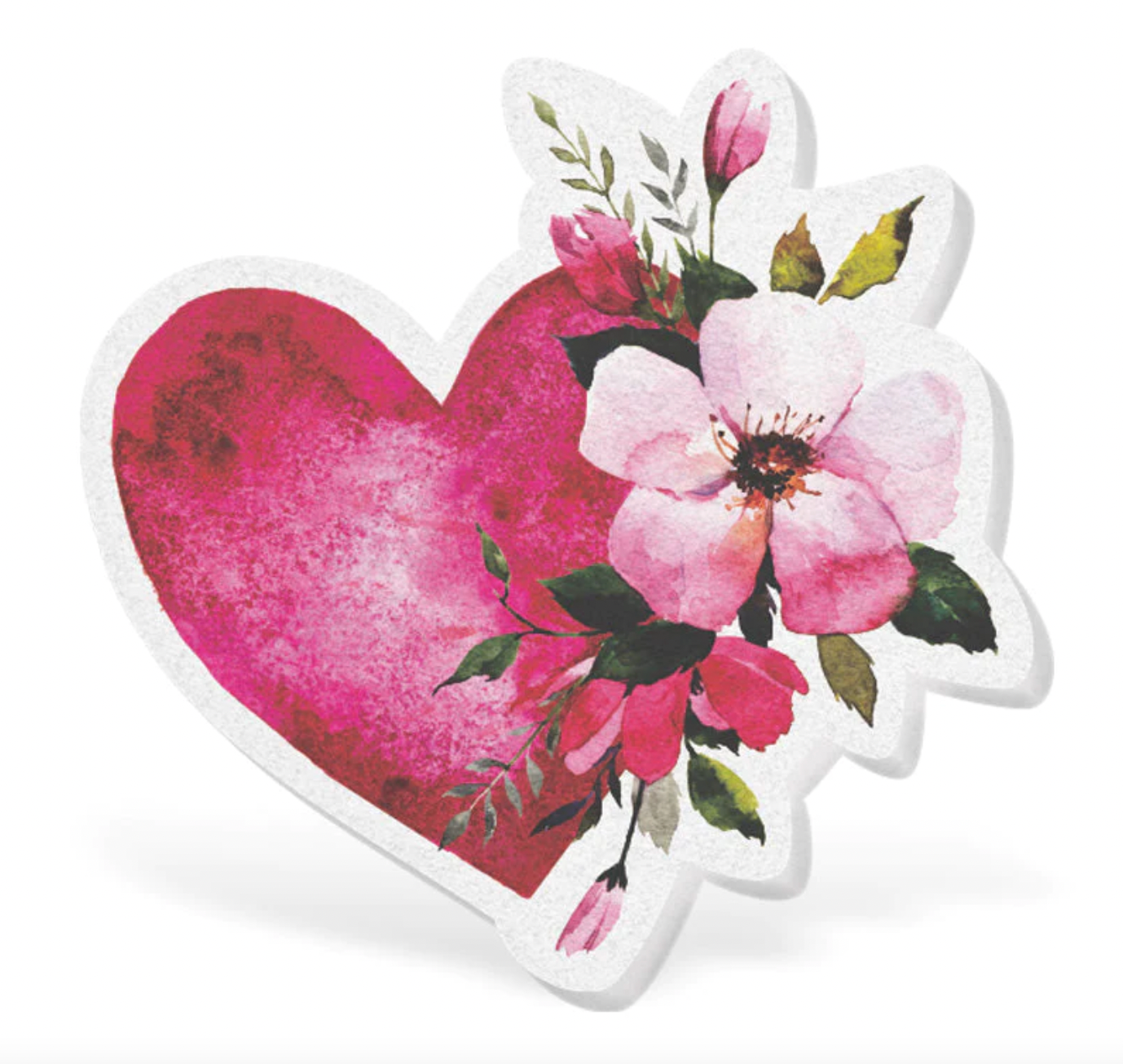 INTERCHANGEABLE BUTTON HEART WITH FLOWER