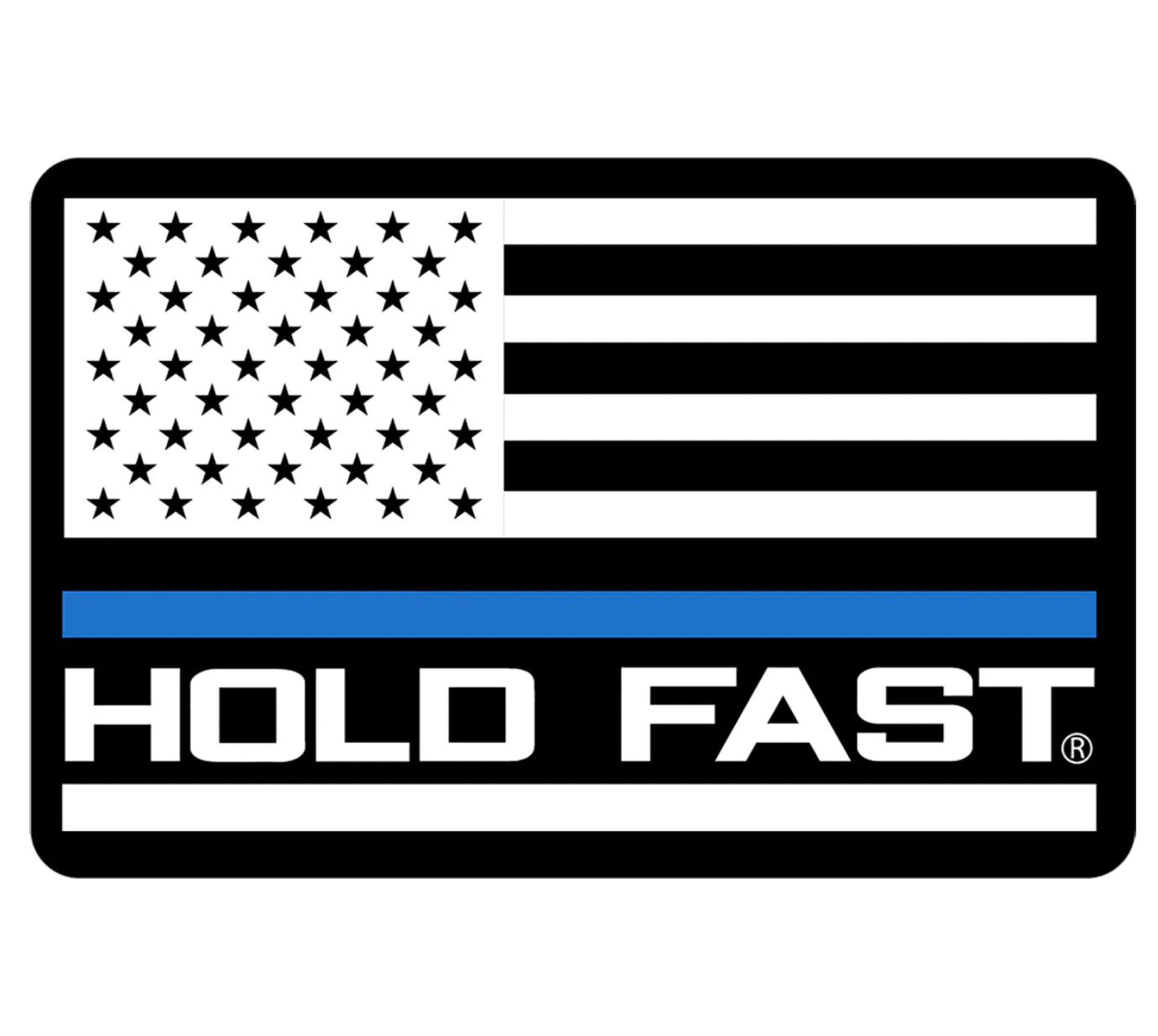 HOLD FAST POLICE FLAG STICKER