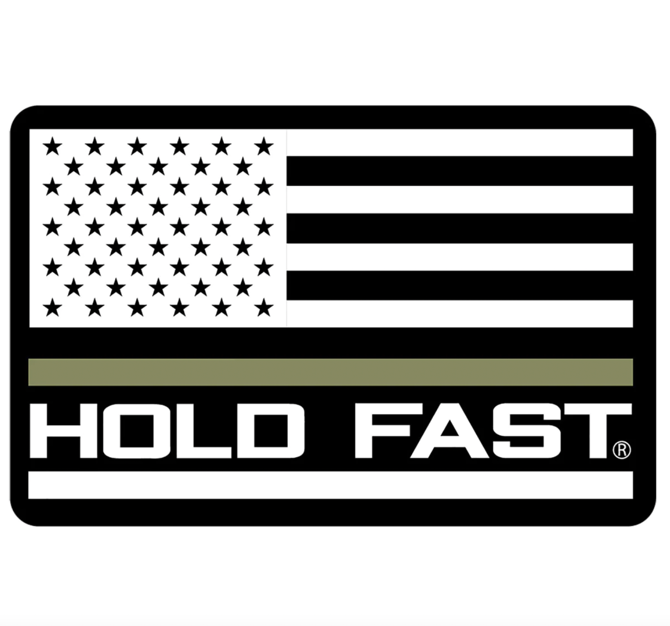 HOLD FAST MILITARY FLAG STICKER