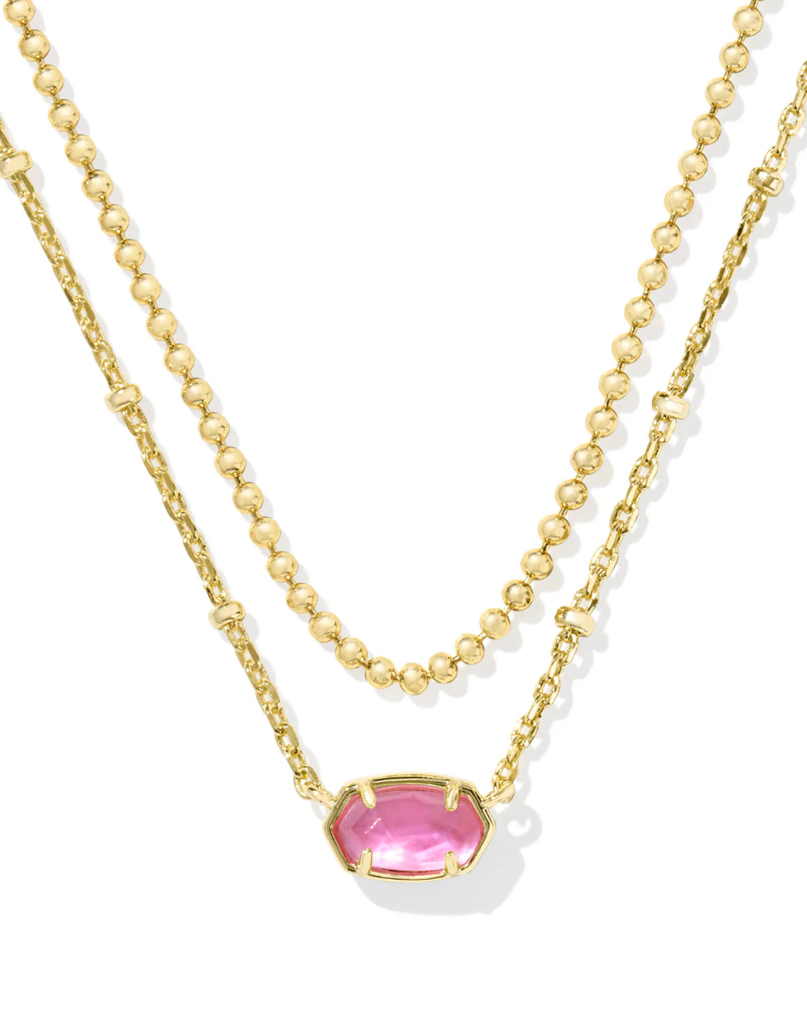 EMILIE MULTI STRAND NECKLACE - GOLD AZALEA ILLUSION