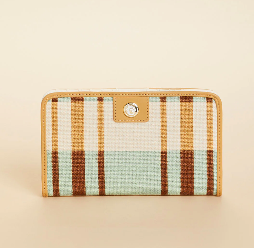 SNAP WALLET KALALANTA PLAID CREAM