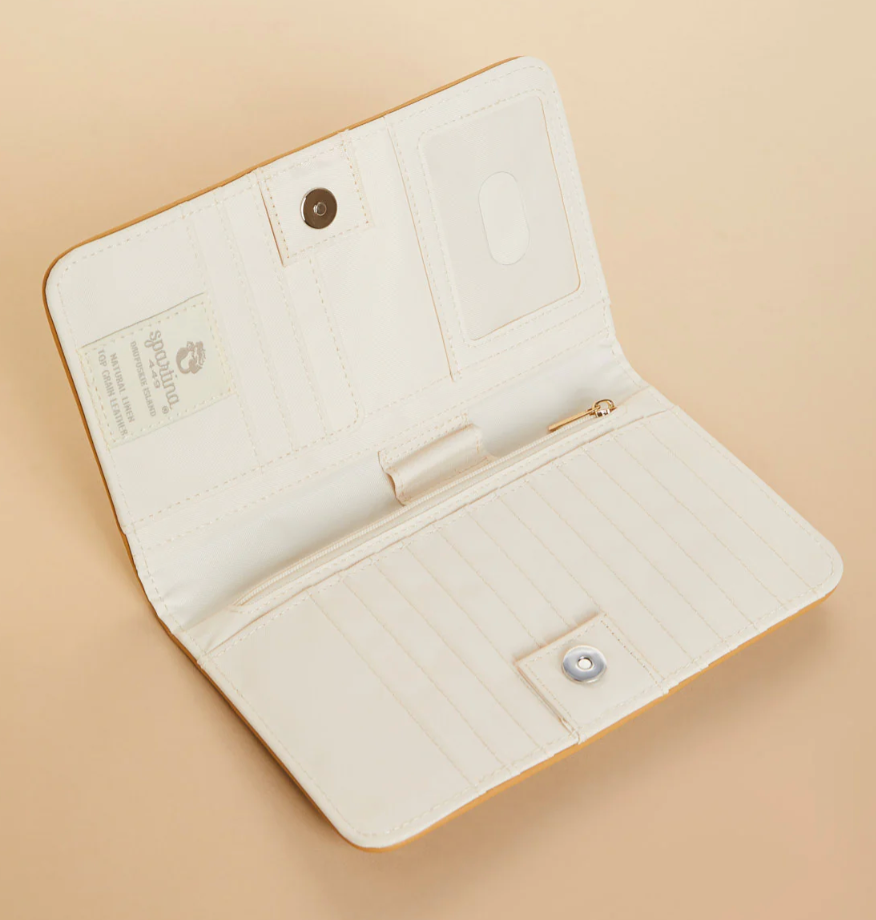 SNAP WALLET KALALANTA PLAID CREAM