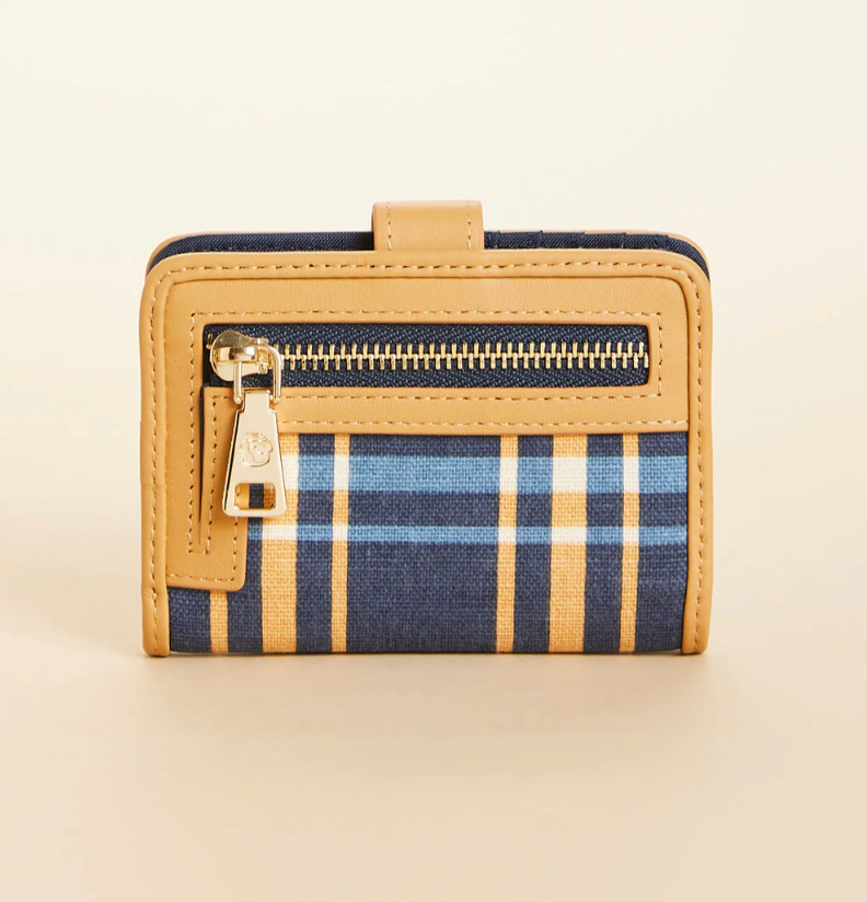 LEAGUE MINI WALLET KALALANTA PLAID NAVY