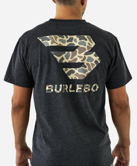 FLYING B DEER CAMO LOGO - HEATHER BLACK