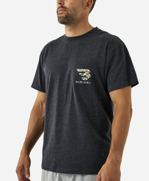 FLYING B DEER CAMO LOGO - HEATHER BLACK