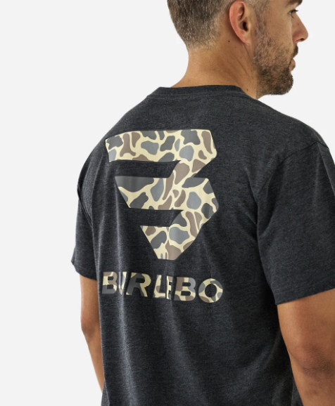 FLYING B DEER CAMO LOGO - HEATHER BLACK
