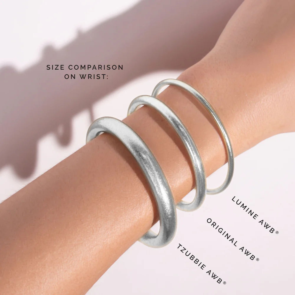 SILVER LUMINE ALL WEATHER BANGLES - SET OF 6