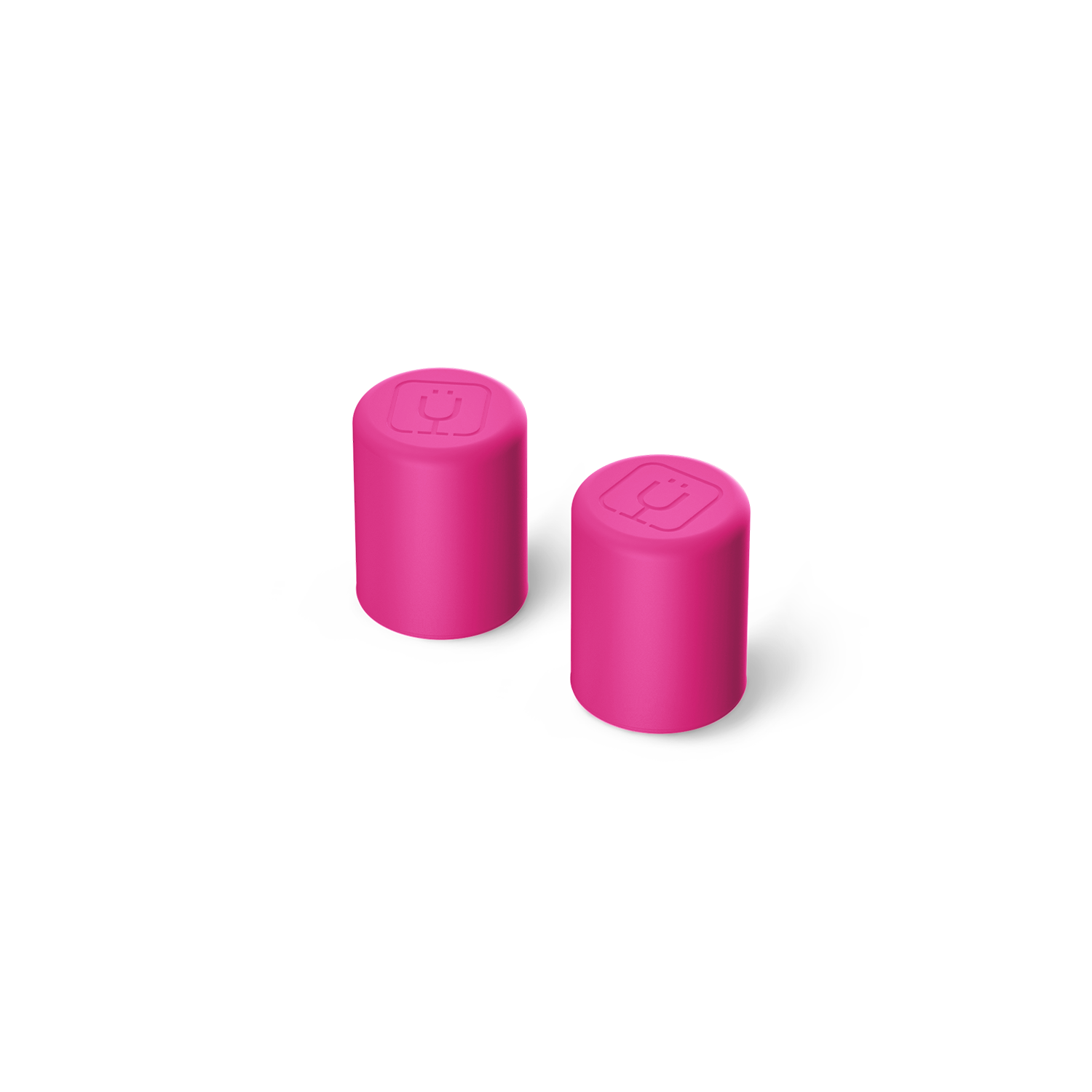 MAGNETIC STRAW CAPS - FROSTED ROSE