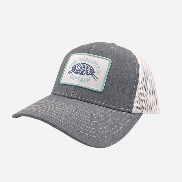 TANGLED UP WOVEN PATCH TRUCKER HAT - LEATHER