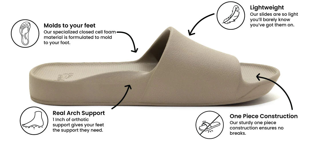 ARCH SUPPORT SLIDES - TAUPE