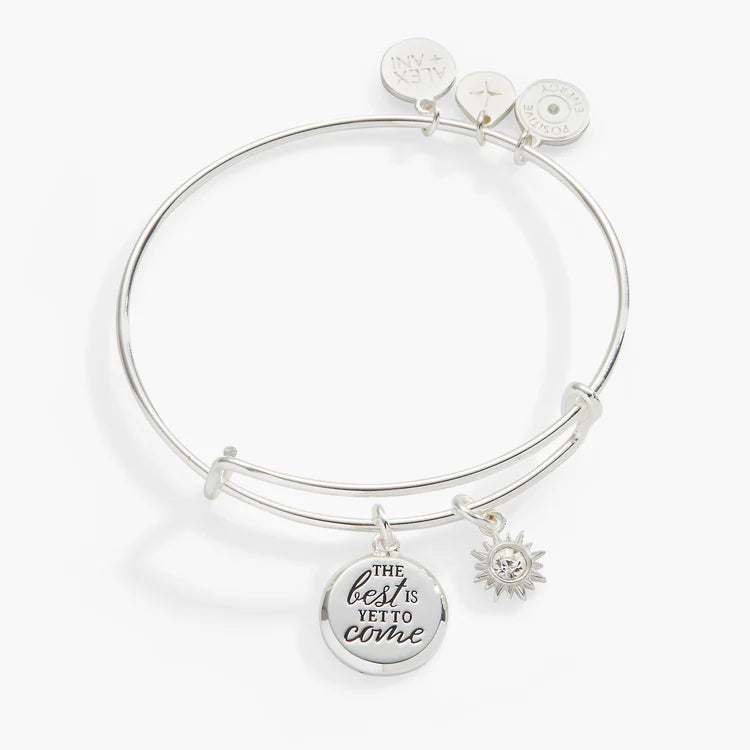 THE BEST IS YET TO COME DUO CHARM BRACELET, SHINY SILVER