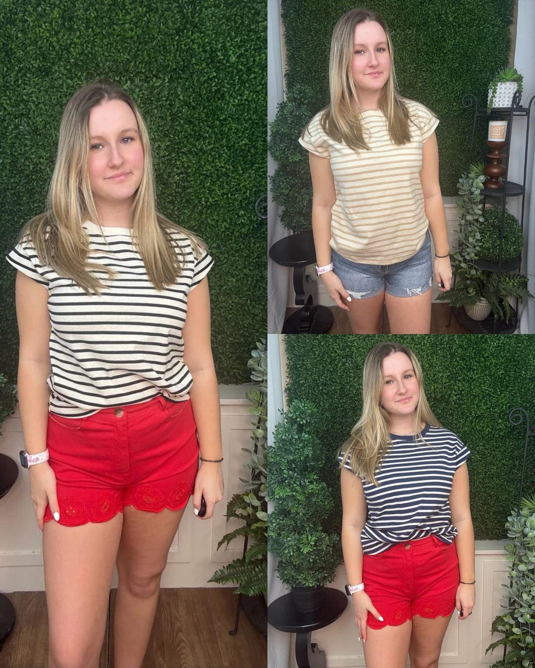 Classic Stripe Fitted Tee