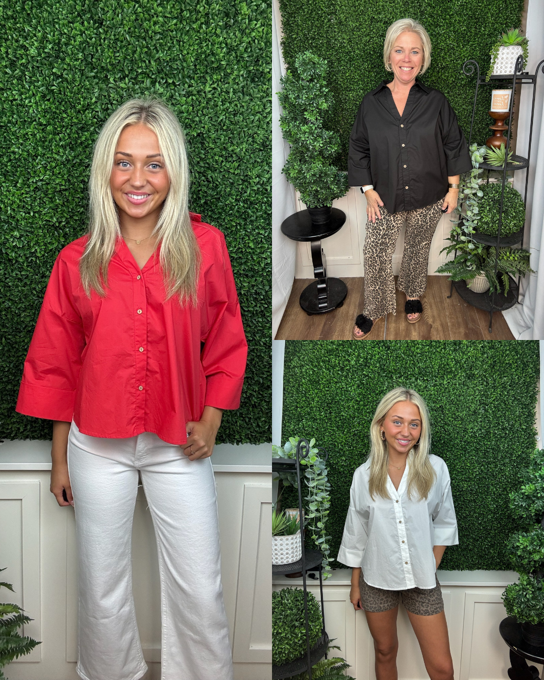 Classic V-Neck Relaxed Blouse