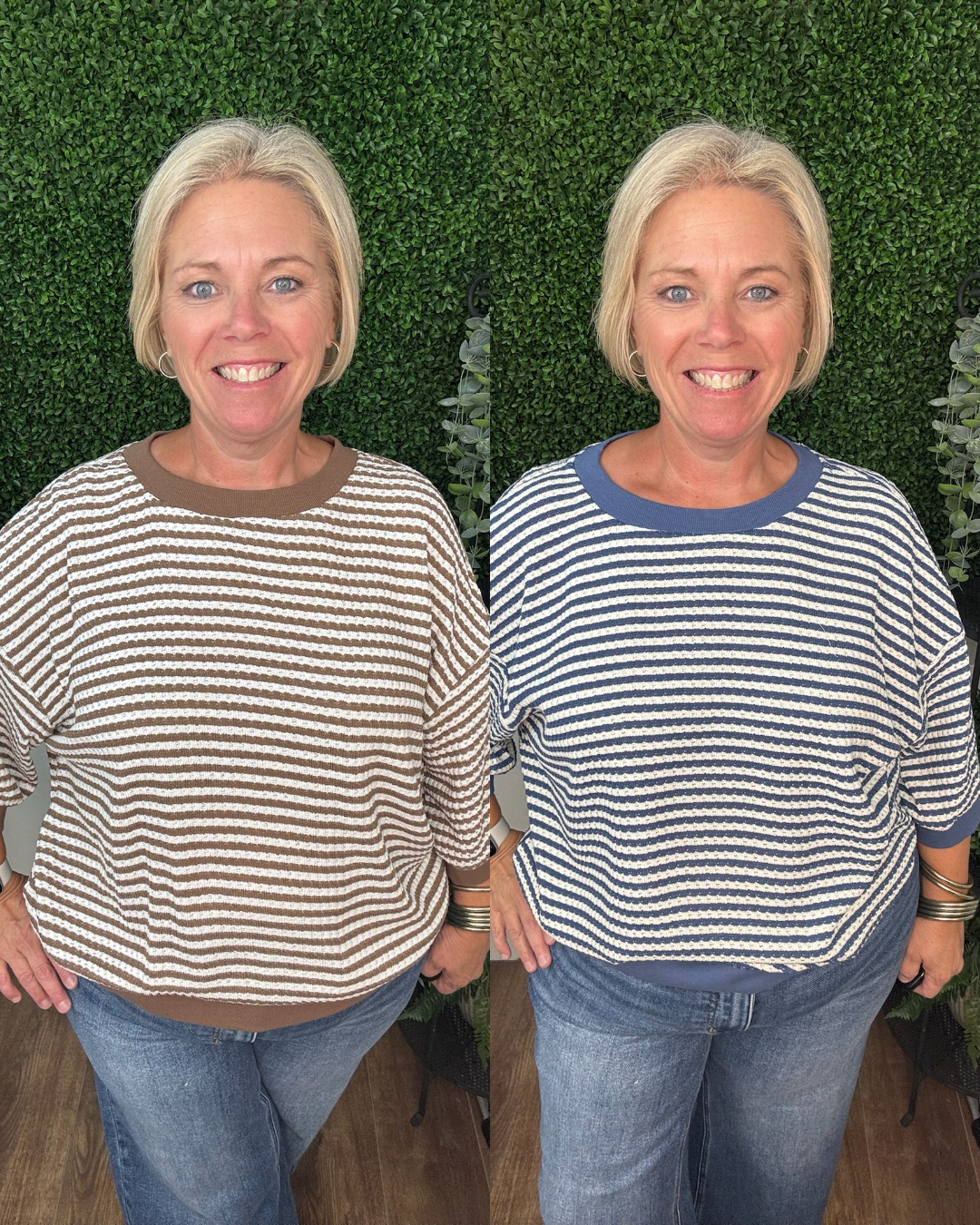 STRIPED KNIT TOP