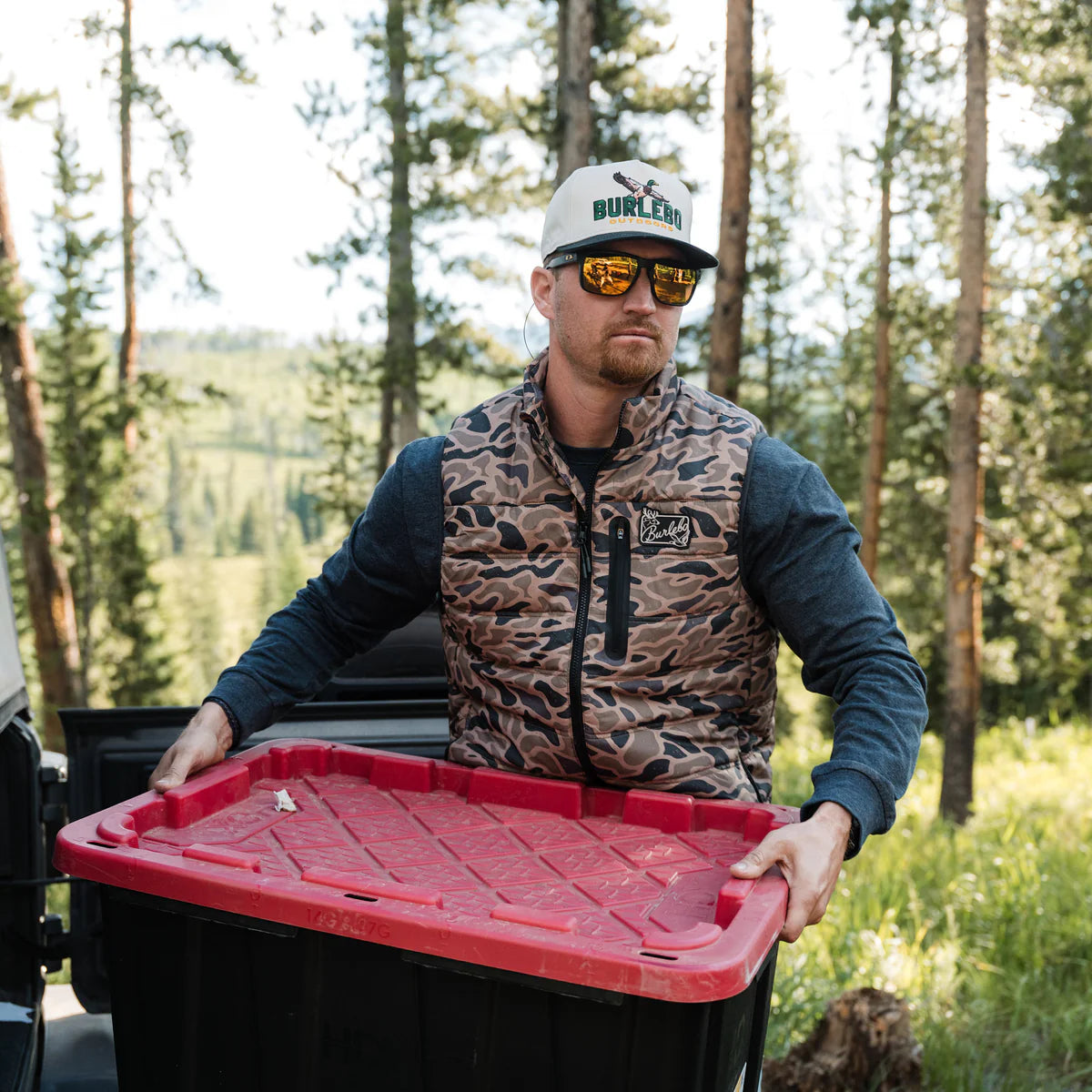 PUFFER VEST - GUAGE CAMO