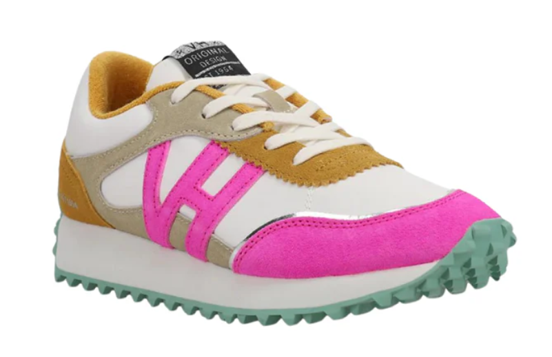 COSMIC 9 SNEAKER - MUSTARD/NEON PINK