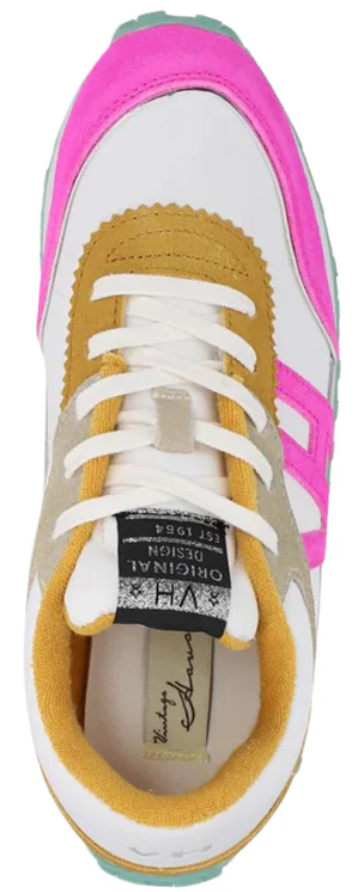 COSMIC 9 SNEAKER - MUSTARD/NEON PINK