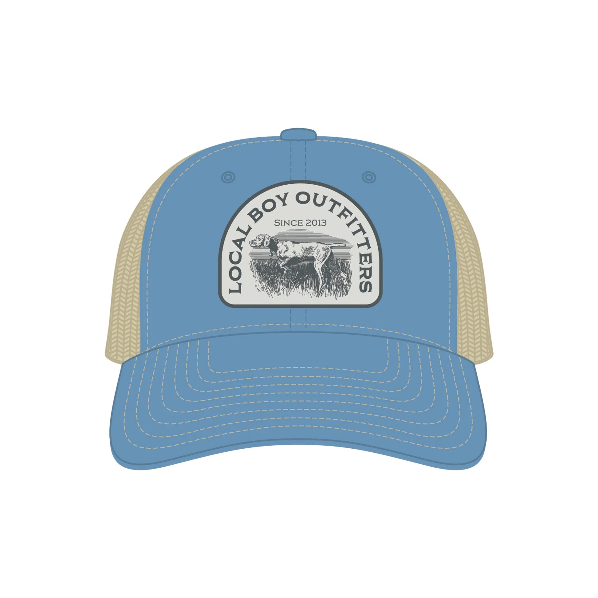 YOUTH - VINTAGE POINTER TRUCKER HAT - COLUMBIA BLUE/KHAKI