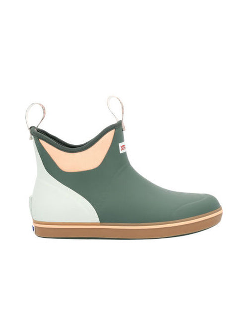 WOMEN'S 6" ANKLE DECK BOOT - GARDEN GREEN