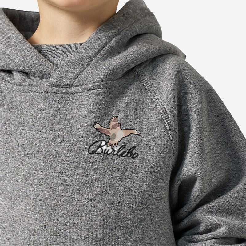 YOUTH FLEECE HOODIE - DARK HEATHER GREY