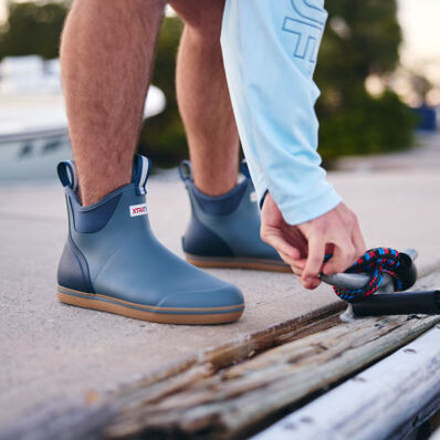 6" ANKLE DECK BOOT (MENS) - STORMY BLUE