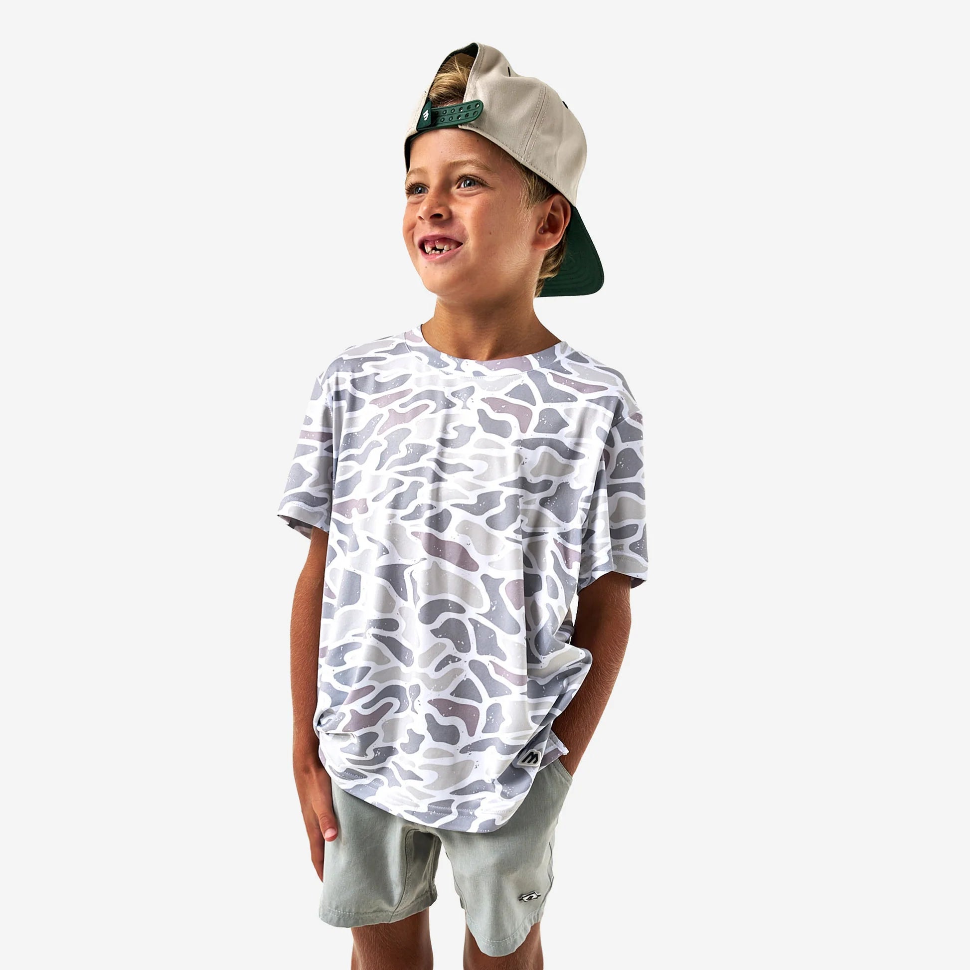 YOUTH GO TO TEE - WHITE CAMO