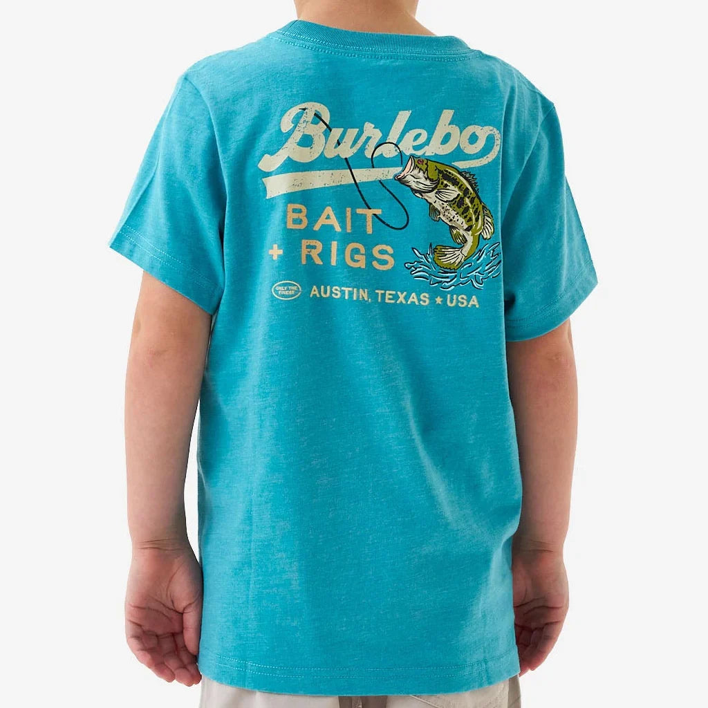 YOUTH - BAIT AND RIGS SS TEE - HEATHER CYAN