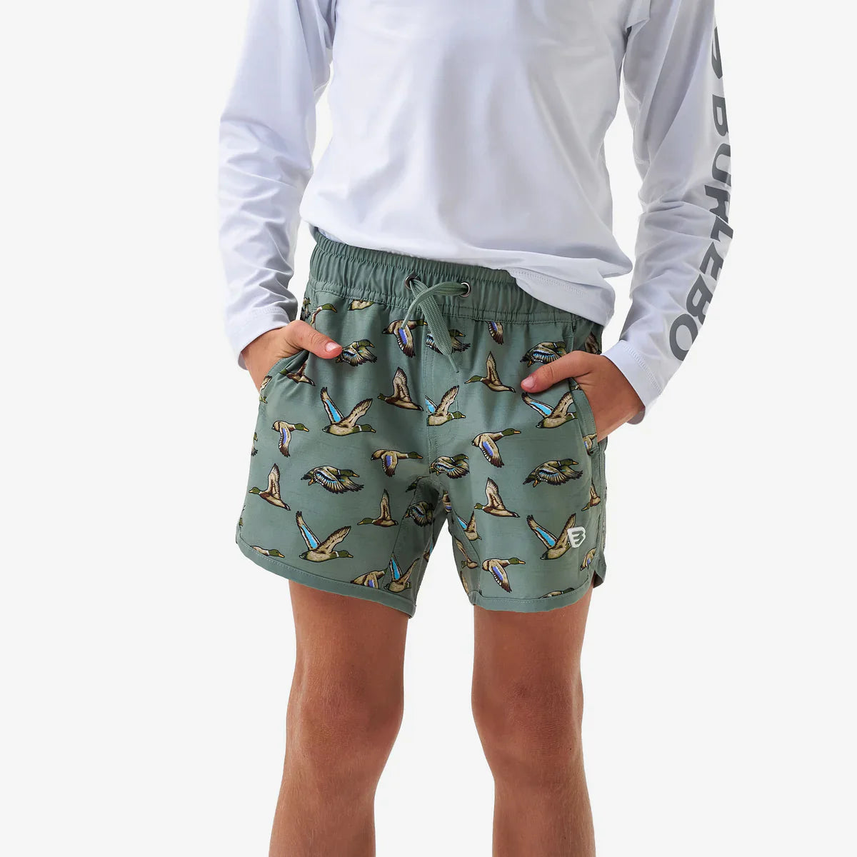 YOUTH - SWIM TRUNK - JUMBO MALLARDS GREEN