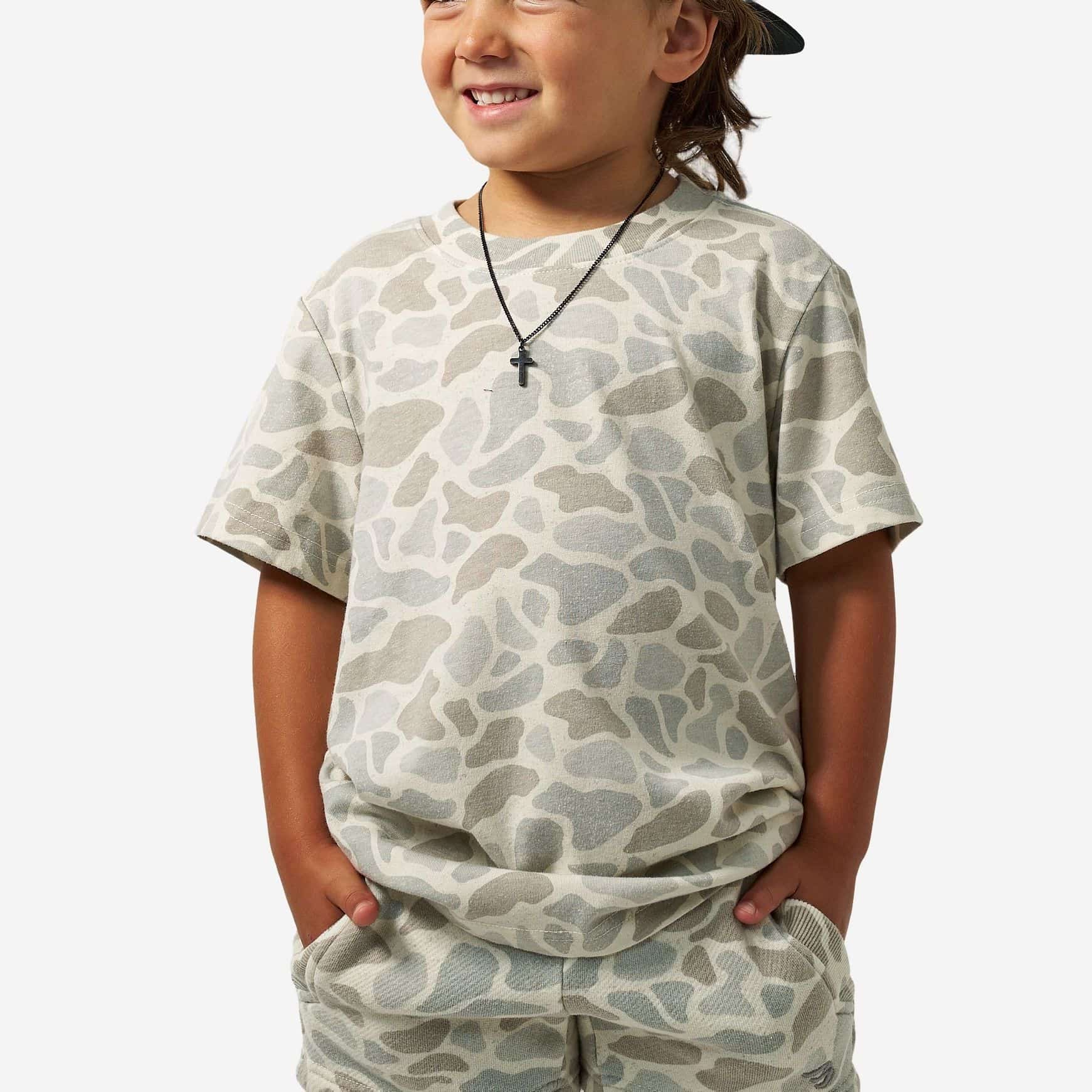 YOUTH VINTAGE WASHED TEE - CLASSIC DEER CAMO