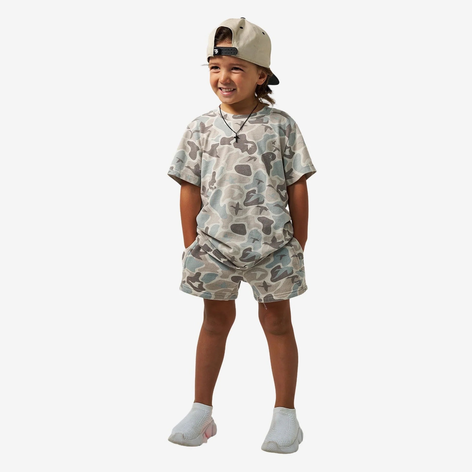 YOUTH VINTAGE WASHED TEE - MALLARD MAYHEM CAMO