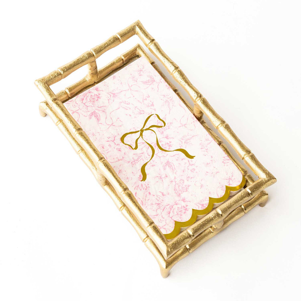 PAPER GUEST TOWEL PACK - PINK BOW TOILE