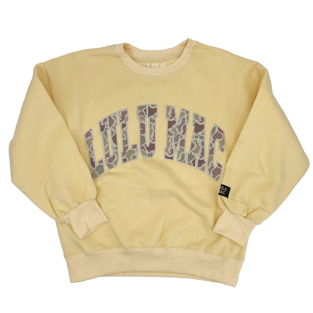 LULU MAC SWEATSHIRT - BUTTER W/CAMO