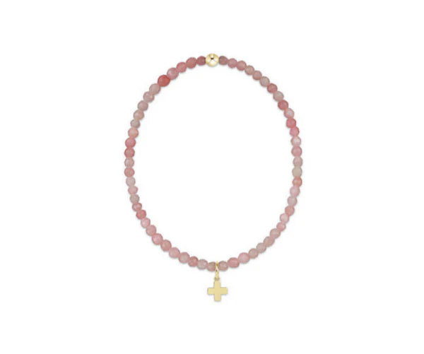 Classic 3mm Bracelet - Signature Cross Gold Charm