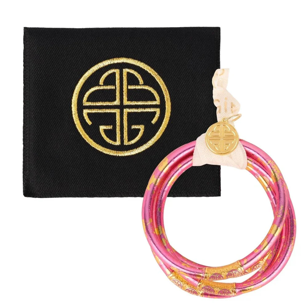 ALL WEATHER BANGLE (SET OF 4) - KOI ROSE