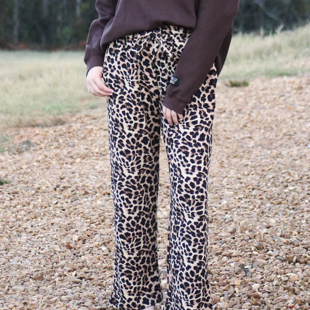 LULU MAC WAFFLE PANT - LEOPARD