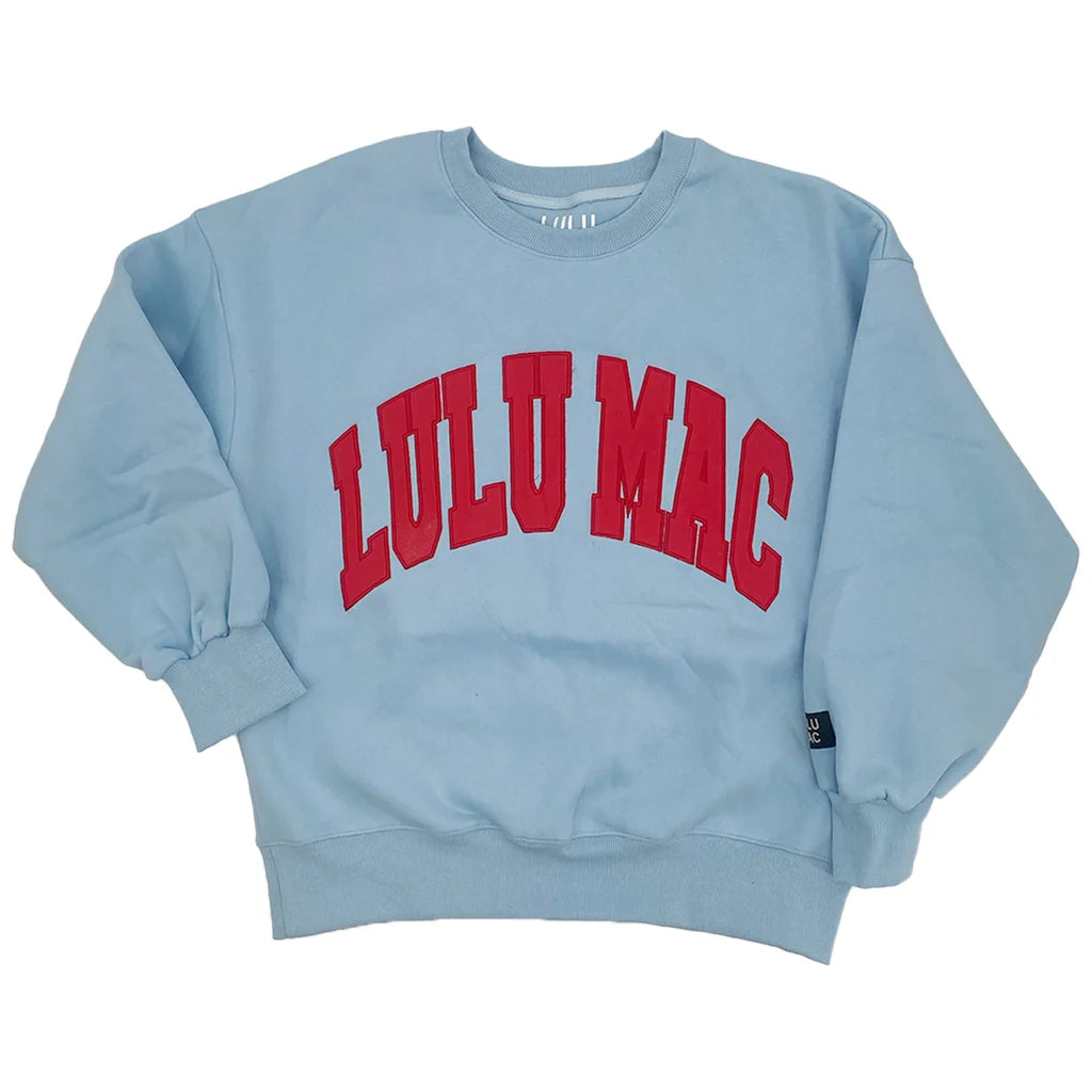 LULU MAC SWEATSHIRT - BLUE/RED STITCH