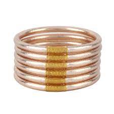 ALL WEATHER BANGLES SET/6 CHAMPAGNE