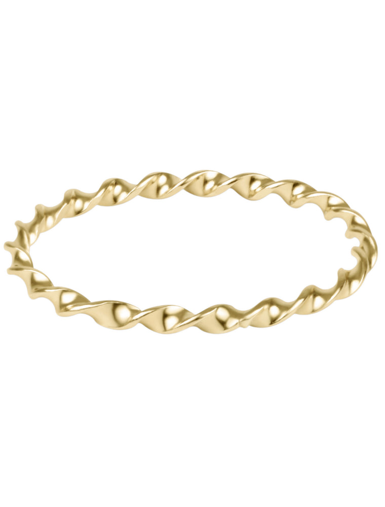 Classic Gold Twisted Thin Band Ring