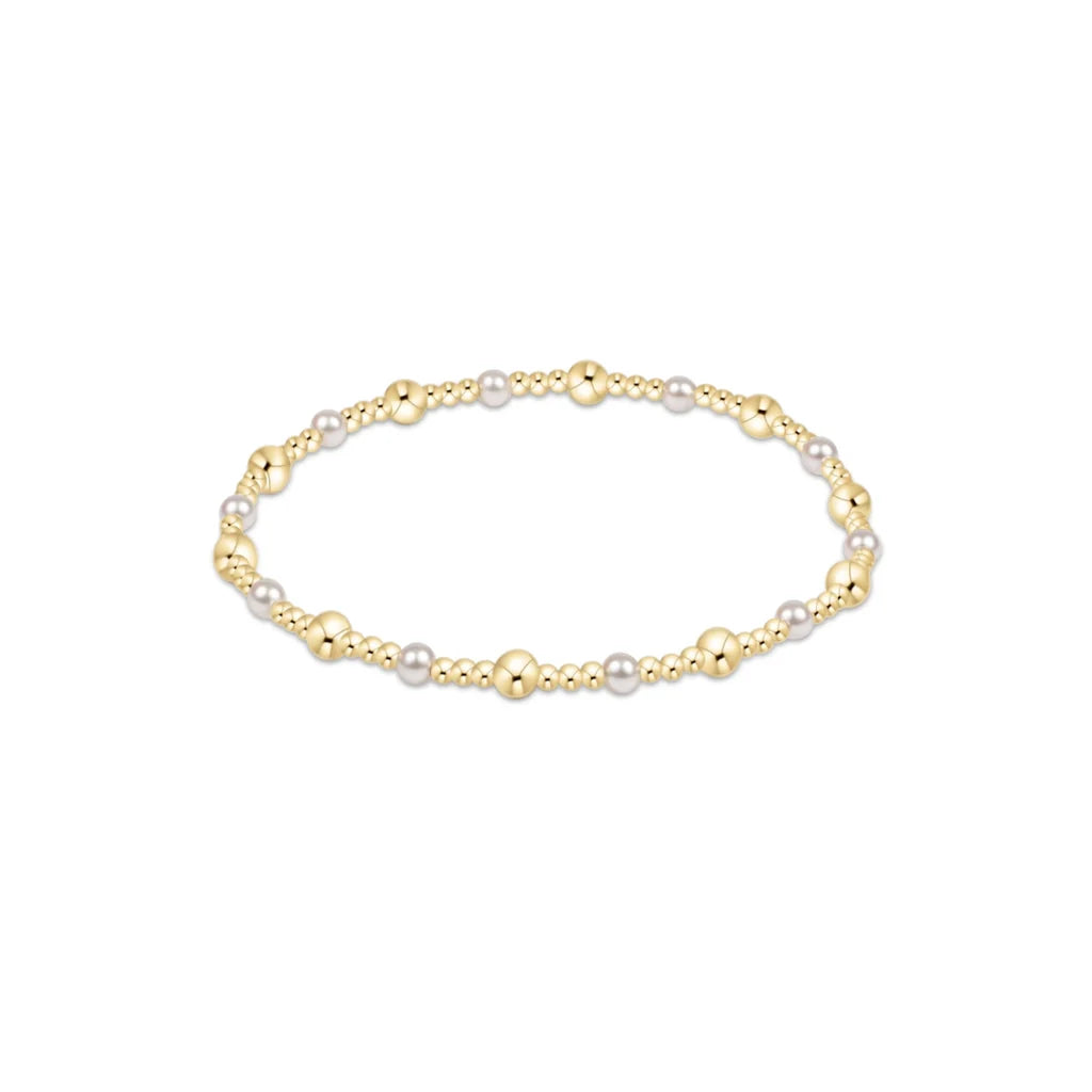 Sincerity Gold & Pearl 4mm Bracelet