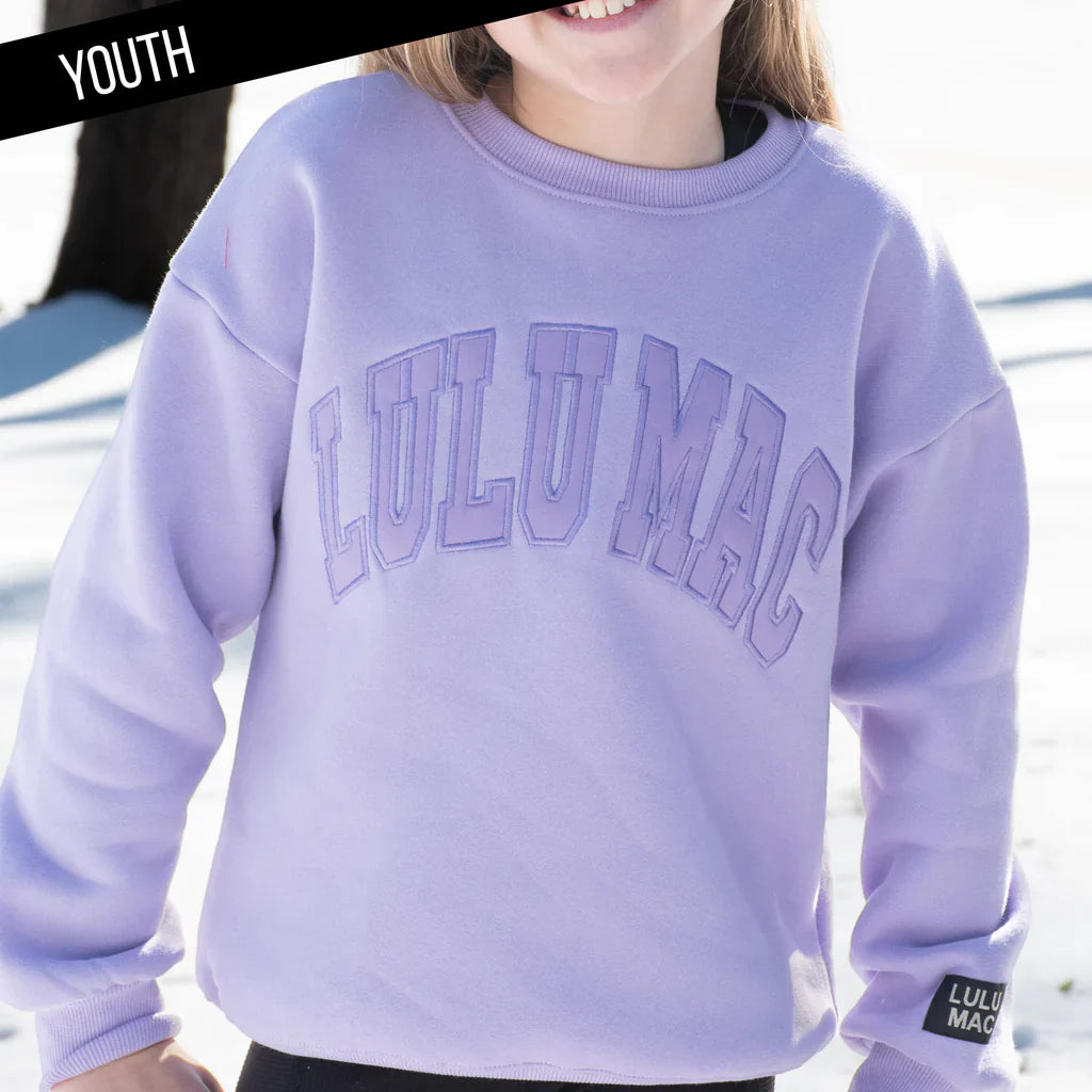 KIDS MONOCHOMATIC SWEATSHIRT - LULU MAC - LAVENDER