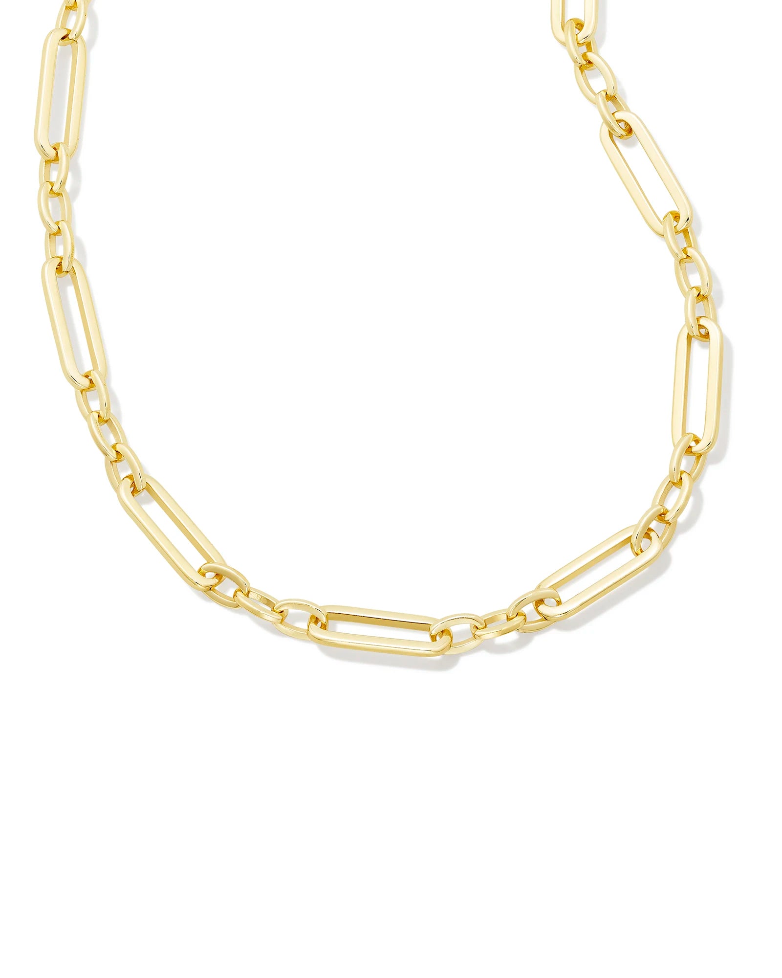 HEATHER LINK AND CHAIN NECKLACE - GOLD