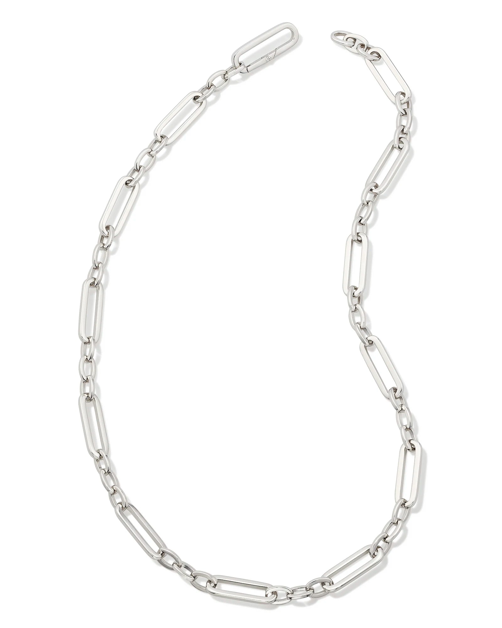HEATHER LINK AND CHAIN NECKLACE - SILVER